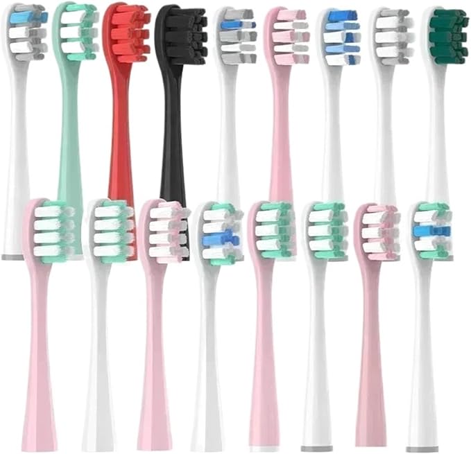 10PCS Vacuum Replacement Brush Heads Compatible for Y1S/Y4/U1/U2/U3/P1/P4 Soft Sonic Electric Toothbrush Clean Nozzles(10PrismaticWhite)