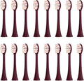 Compatible for FT7105/FT7106/FT7108/FT7205/TH01 Toothbrush Replacement Heads Soft Bristle Nozzles16pcs(16 Brown)