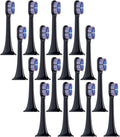 4/8/12/16PCS for XIAOMI MIJIA T700 Replacement Toothbrush Heads Sonic Electric Vacuum DuPon Soft Bristle Brush(Black purple-16pcs)