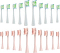Brush Head Replacement Compatible for Electric Toothbrush Soft Bristle X/X PRO/ Z1 Brushes Replaceable Fit(10 White 10 Pink)