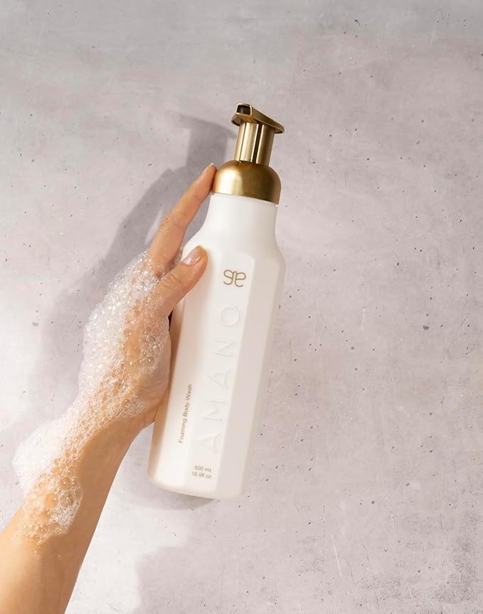 Crystal Body Wash Starter Kit - Luxury Foaming Body Wash with Reusable Bottle &amp Body Wash Vegan Sulfate-FreePhthalate-Free - Glowing and Smoother Skin in 30 DAYS (Rose BlackCurrant)