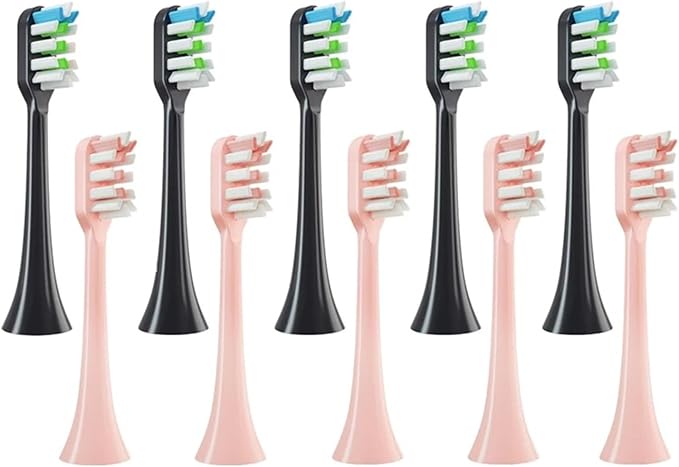 12pcs Brush Heads Toothbrush Compatible for X3/X3U/X5 Replacement(6Black with 6Pink)