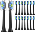 Replacement Toothbrush Heads Compatible for Philips DiamondClean C2 C1 G2 W Plaque Control Simply Clean Electric Brush Head8 Pack(Black-16pcs)