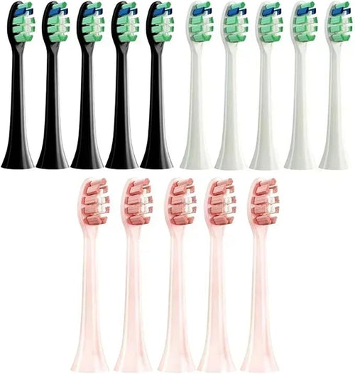 10PCS Replacement Brush Heads Compatible for HX6930 HX6064 Sonic Electric Toothbrush Soft Bristle Nozzles No Metal(10Pink)