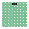 Green Polka Dots Weight Scale Digital Electronic Scales Bathroom Scale Larg LCD Backlight Display High Precisio MeasurementsTempered Glass
