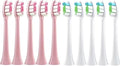 4Pcs 10Pcs Replacement Brush HeadsCompatible for Philips HX6064 HX6930 HX6730 Sonic Electric Toothbrush Vacuum(5 Pink5-white)