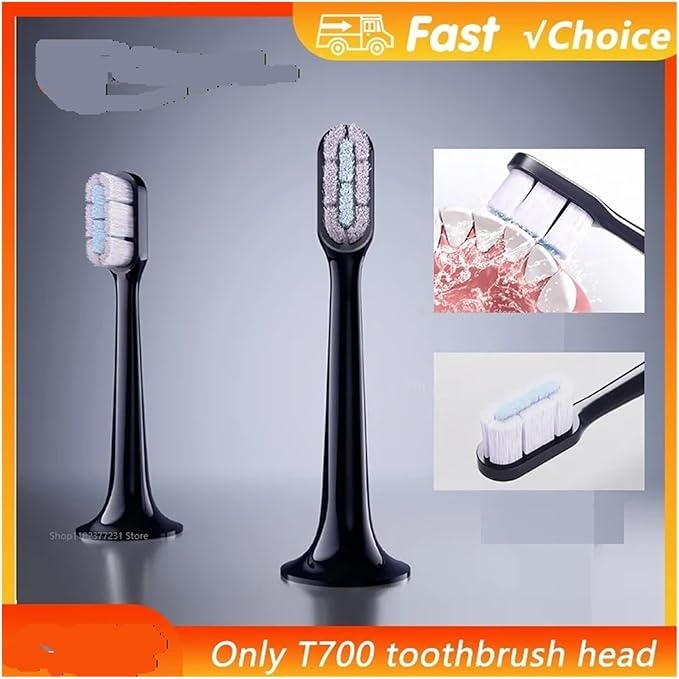 Compatible for Mijia Toothbrush Head T700 Sonic Electric Waterproof Soft Health Replacement Bristles 2/4/6Pcs(4pcs)