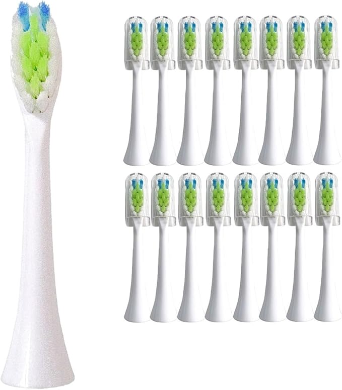 Compatible for E-Series Essence Electric Replacement Toothbrush Heads Xtreme Elite Advance Cleancare C3 Supply Tooth Brush(3color-2A-16pcs)