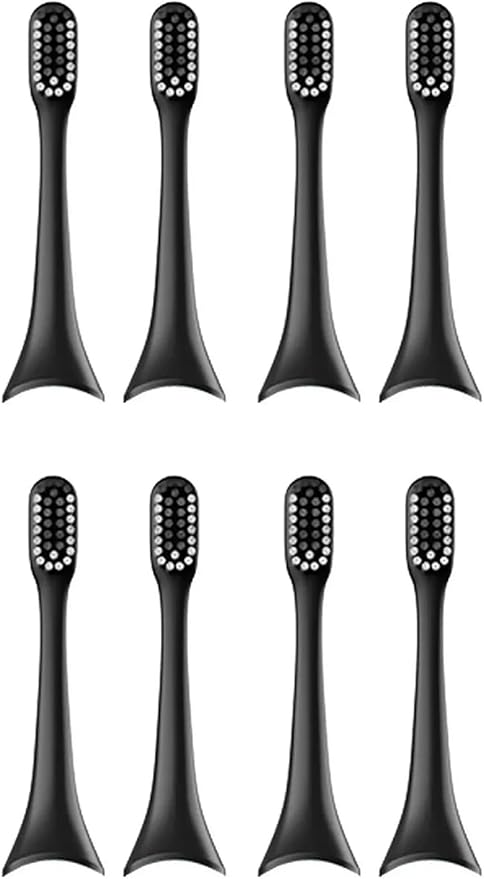 Replacement Toothbrush Head Compatibility for ENCHEN Aurora T+/T2 Electric Accessories(8pcs Black)