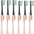 Compatible for 12 Pcs Replacement Brush Heads for X/X PRO/ Z1/ F1/ One/Air 2 /SE Toothbrush Soft Bristle Nozzles Refill(6Black6Pink)