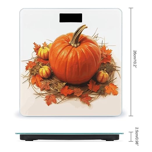 Fall Pumpkin Bathroom ScaleHighly Accurate Digital Weighing Machine for People Bright LED Display Weight Scale for The Aldult Home Use