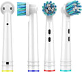 Replacement Toothbrush HeadsCompatible For Oral B Compatible For Braun Professional Cross Electric Brush Heads Action Heads Refills 1000 7000(4pcs)