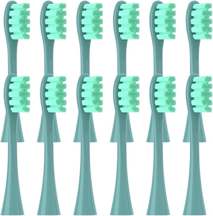 24PCS Replacement Brush HeadsCompatible for X/X PRO/ Z1/ F1/ One/Air 2 /SE Sonic Electric Toothbrush Soft Bristle Nozzles(24pcs Green)