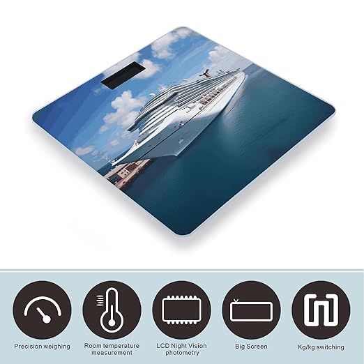 Cruise Ships Bathroom ScaleHighly Accurate Digital Weighing Machine for People Bright LED Display Weight Scale for The Aldult Home Use