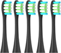 Colorful Brush Heads Fit Flow Air 2 Practical Daily Cleaning(5 Black)