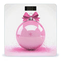 Pink Christmas BallScale for Body Weight with LCD High Precision Weighing Scales Fashion Sturdy Tempered Glass Weight Scales Easy-to-Read Digital Bathroom Scale for Daily 400lb