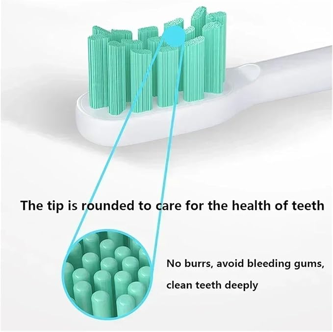 5pcs Replacement Toothbrush HeadsCompatible for T300 T500 Teeth Brush T700 Soft Teethbrush Nozzles(5 Blue-Standard)