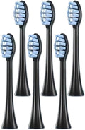 12pcs Brush Heads Compatible for FLYCO Electric Toothbrush Head TH01 FT7105/FT7106/FT7205 Universal Replacement(12 Pieces Black)