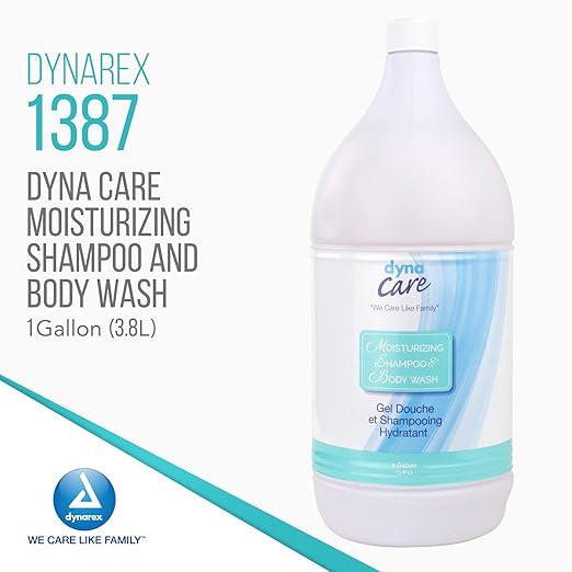 Dynarex Shampoo and Body Wash Unisex - Moisturizing All-in-One Shampoo Body Wash for Skin &amp Hair - Mild Formula for Sensitive Skin - Tropical Scent - 1 Gallon Bottle 1 Jug