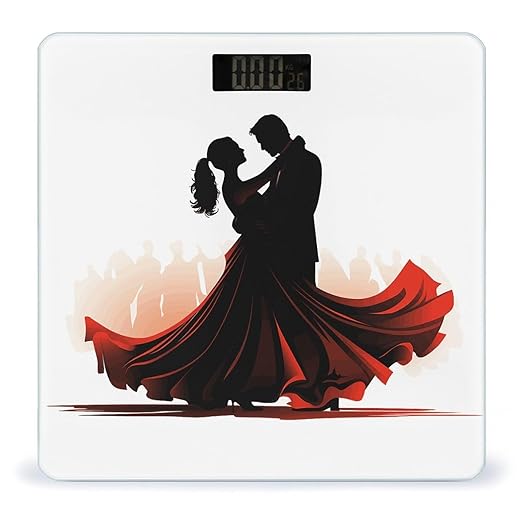 Ballroom Dance Weight Scale Digital Electronic Scales Bathroom Scale Larg LCD Backlight Display High Precisio MeasurementsTempered Glass