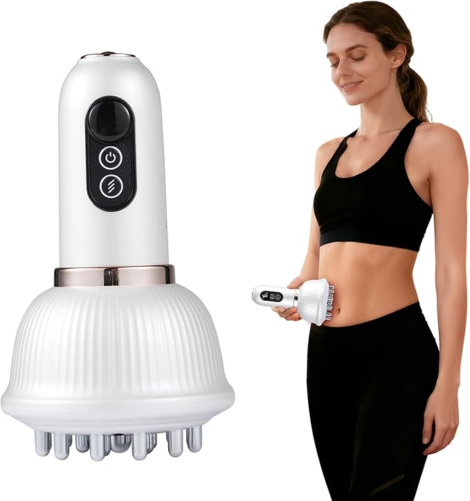 Lymphatic Drainage Massager - Electric Anti Cellulite Massage Tool Sculpt Machine &amp Fascia Blaster for Muscle Relief &amp Skin Tightening Cordless Rechargeable Portable for Home/Commute