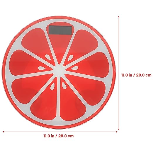 Digital Tempered Glass Weight Scale for People Non-Skid Electronic Bathroom Scale with Mini Round Design Portable Human Weight Monitor for Home Use