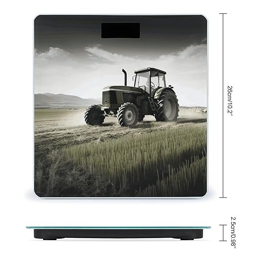 Tractor Agriculture Tranquil Bathroom Scale for Body Weight Bathroom Weighing Scale with Backlit LCD Display Highly Accurate Measures Weight Up to 180kg