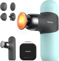 RENPHO Mini Thermal Massage Gun with Heat Portable Deep Tissue Percussion Massager with 4 Heads for Neck &amp Back Comfort Ultra-Quiet Operation for Home Office &amp Travel Includes Compact Carr
