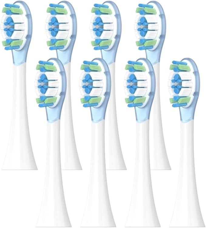 4/8PCS Replacement Brush Heads Compatible for MIJIA MES609/610 Pro Sonic Electric Toothbrush Sealed Package(8 pcs Blue)