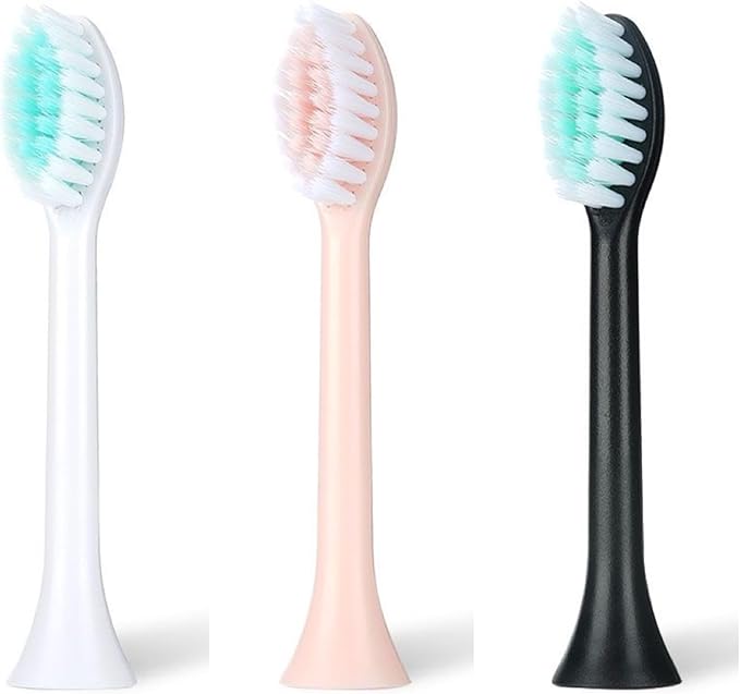 Replacement Toothbrush HeadsCompatible for N101 N100 N105 Soft Bristles Nozzles16Pcs(16pcs Black)