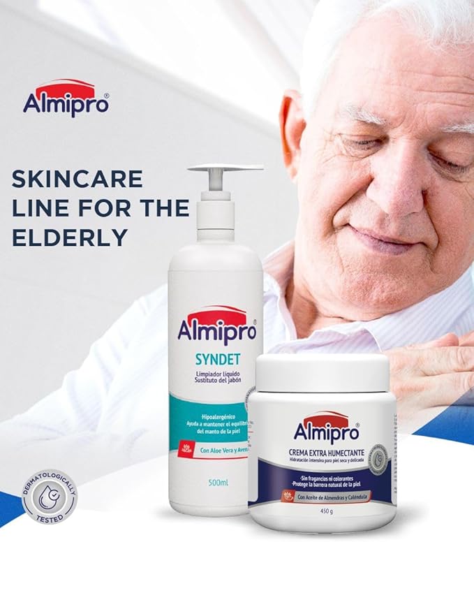 almipro Delicate Sensitive Skin Care Bundle – Extra Moisturizing Cream and Soothing Moisturizing Body Wash for Delicate Skin – Nourish protect and repair Skincare Duo of 15.87 oz. Jar + Bottle 1