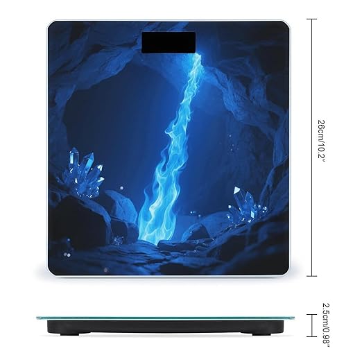 Blue Flame Weight Scale Large Digital Bathroom Scales with Bright LED Display Non Slip Digital Scale and Step On Fashion Weighing Machine for Body