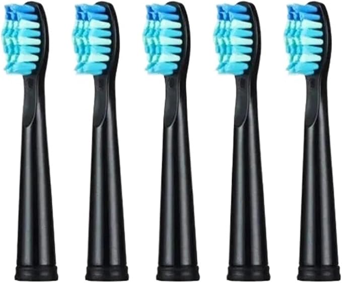 2/5/10Pcs Electric Toothbrush Replacement Heads Compatible for SEAGO/Fairywill SG/FW 910/507/958/515/949/575/551(5pcs Black)
