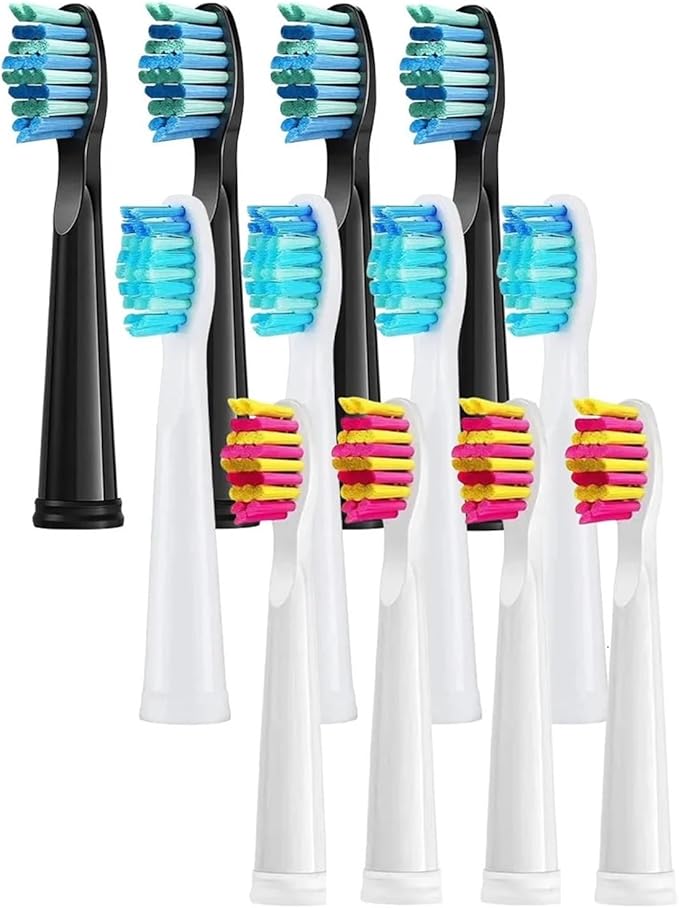 Compatible for 4 Pcs Toothbrush Head Bristle Refill(4 Pcs Black)
