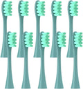 10PCS Brush Head ReplacementCompatible for Electric Toothbrush Soft Bristle X/X PRO/ Z1 Brushes Replaceable(10 Green)