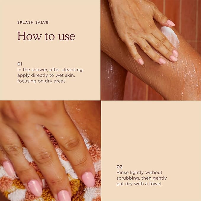 HANNI Splash Salve Body Mask In-Shower Moisturizer with Coconut Jojoba Shea Butter &amp Glycerin Deep Conditioning for All Skin Types FRAGRANCE-FREE 250 mL / 8.8 oz