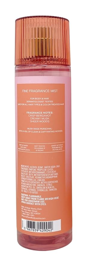Bath &amp Body Works Fresh Musk Fine Fragrance Mist and Body Wash with a Himalayan Salts Springs Bar Soap