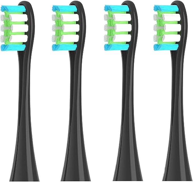16PCS Toothbrush Heads ReplaceableCompatible for X/X PRO/ Z1/ F1/ One/Air 2 /SE Soft Bristle Brush Nozzles(16pcs Black)