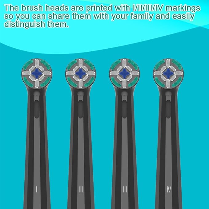 Replacement Heads Compatible with Oral B iO Electric Toothbrush Soft Toothbrush Heads Fit for Oral-B iO 2/3/4/5/6/7/8/9/10 Series with Covers Black 8pcs