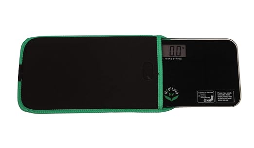 NewlineNY Black Mini Bathroom Scale + Travel Slip Case SBB-0718MBK+101BG
