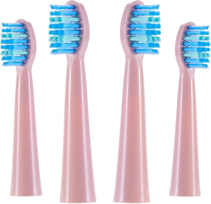 Compatible for AUX A11 Electric Toothbrush Replacement Heads Soft Brush Bristles Nozzles(8PCS Pink)