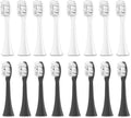 Compatible for Heads Replacement Head Soft Bristle Tooth Brush Accessories 16pcs 8pcs(16PCS Black White)