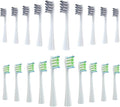 Replacement Brush Head for Oclean Electric Toothbrush Soft Bristle X/X PRO/ Z1 Brushes Replaceable fit for O-Clean Sonic(10 Grey 10 White)