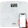 Vive Smart Body Weight Scale (550lbs Capacity) - Heavy Duty Bariatric Digital Scale for BMI - Plus Size Large Display - Bathroom Device for Health Extra Wide Base &amp Smartphone Connectivity
