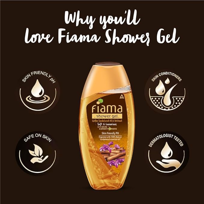Body Wash Shower Gel Golden Sandalwood Oil and Patchouli 250ml Body Wash for Women &amp Men with S.k.i.n Conditioners for Soft and Luxurious Skin Suitable for All Types Skin