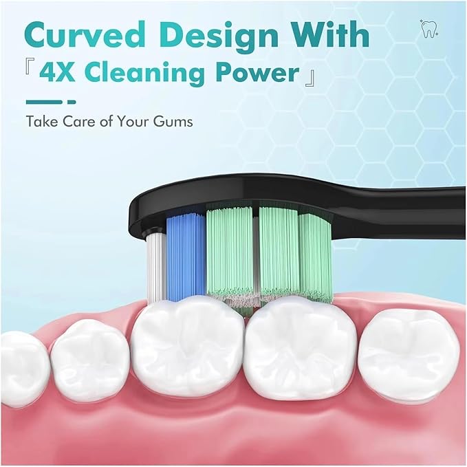 6pcs Toothbrush Heads Compatible for with PH Replacement Brush Head Bristle Nozzles 4100 6500 6100 7500 5300 1100