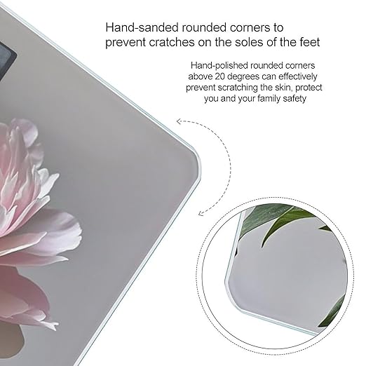 Peony Scale for Body Weight Digital Bathroom Scale Accurate Smart Weight Scales with Large Display Weighing Machine High Precision Scales