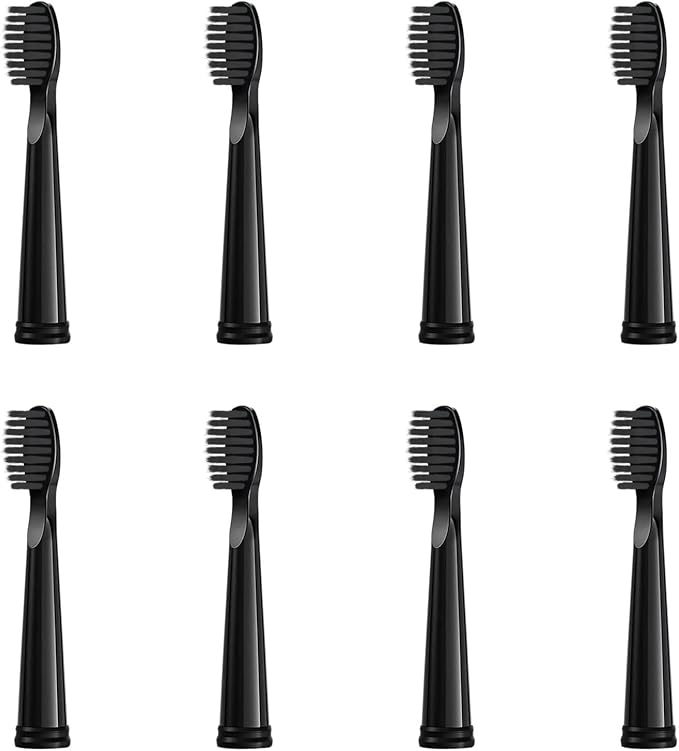 Electric Toothbrush Replacement Heads Compatible WithCompatible for SEAGO SG910/507/958/515/949/575/5514/8/16pcs(8pcs Black Care)