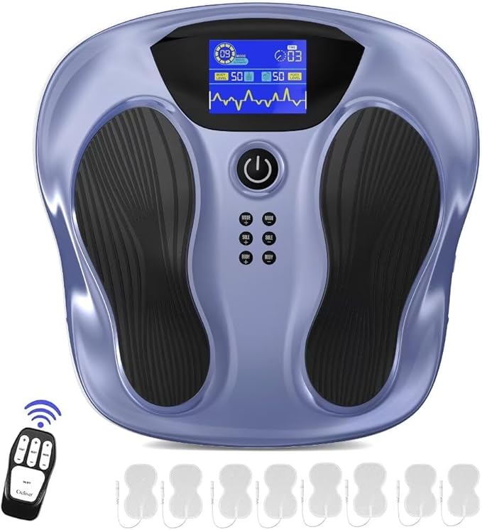 Creliver Foot Nerve Muscle Stimulator Pro EMS/TENS Foot Massager for Neuropathy Pain Relief and Leg Circulation TENS Muscle Stimulator