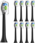 8 Pack Replacement Toothbrush Heads Compatible for Sonicare HX6063(Black B)